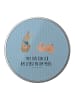 Mr. & Mrs. Panda Blechdose rund Hasen Muschel mit Spruch in Blau Pastell