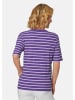GOLDNER Garngewirktes Ringelshirt aus weichem Interlock in lila / weiß / geringelt