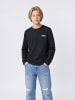 Petrol Industries Langarmshirt aus Baumwolle Steellake in Schwarz