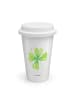 Mr. & Mrs. Panda To Go Becher Blume Kleeblatt ohne Spruch in Weiß