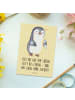 Mr. & Mrs. Panda Postkarte Pinguin Diabetes mit Spruch in Gelb Pastell