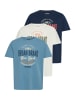 BLEND Rundhalsshirt BHJARBIN 3-Pack in bunt