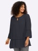 sheego 3/4-Arm-Bluse in tiefblau