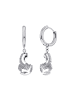 Amor Creolen Edelstahl in Silber