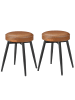 VASAGLE 2er-Set: Sitzhocker Ekho in karamellbraun - (B)48 x (H)48.2 x (T)48 cm