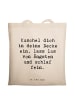 Büchertasche Spruch Alleine schlafen lernen mit... in Creme