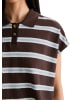 Marc O'Polo DENIM Gestreiftes Poloshirt wide in Dark Brown