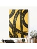 WALLART Leinwandbild Gold - Onyx Gold in Blau