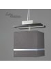 Licht-Erlebnisse Pendelleuchte (B)20 x (L)16 cm in Braun Weiß ChromBraun Weiß Chrom