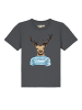 wat? Apparel T-Shirt Hirsch in Grau