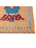 Beliani Fußmatte MAKATI in Naturfarben/Rot/Blau - (W) 40 x (L) 60 cm