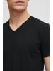 !SOLID V-Shirt in schwarz