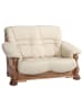 58 aufm Kessel SOFA 2-Sitzer Katlin Bezug Echtleder Eiche rustikal P43 / beige