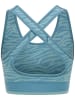 Hummel Hummel Top Hmlmt Yoga Damen Atmungsaktiv Schnelltrocknend Nahtlosen in NORTH ATLANTIC/BLUE SURF MELAN