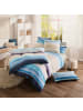 REDBEST Microfaser-Satin, Microfaser Bettwäsche in blau-beige