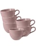 Seltmann Weiden 6er Set Milchkaffeetassen Beat Color Glaze in 0,35 l in Altrosa
