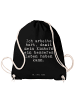 Mr. & Mrs. Panda Gymtasche Ich arbeite hart, damit... mit Spruch in Schwarz