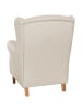 58 aufm Kessel OHRENSESSEL Karlen Bezug Kunstleder Buche natur / beige