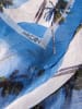 MARC CAIN Schal mit Palmen-Punkte-Print in Blau