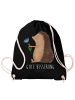 Mr. & Mrs. Panda Stoffbeutel Igel Blumen mit Spruch in Schwarz