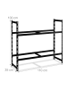 relaxdays Reifenregal in Schwarz - (B)110 x (H)100 x (T)35 cm