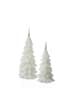 MARELIDA LED Kerze Tannenbaum Weihnachtsbaum Echtwachs H: 16cm in weiß