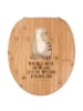Mr. & Mrs. Panda WC Deckel Katze Sitzen mit Spruch in Braun