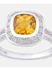 Diamant L'éternel Ring aus 375 Weißgold mit Diamant mit Citrin