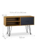 relaxdays 1 x Sideboard in Holzoptik/Grau - (B)100 x (H)62 x (T)38 cm