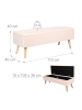 relaxdays Sitzbank in Beige  - (B)110 x (H)40 x (T)40 cm