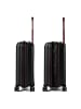 Polestream Paris 4 Rollen Kabinentrolley 55 cm mit Dehnfalte in black metallic