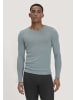 Hessnatur Hessnatur Longsleeve PURE FUNCTION aus Bio-Merinowolle und Seide in sturmblau