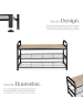 tectake Schuhregal Southampton 91 x 36 x 55 cm, Industrial Holz hell, Eiche Sonoma