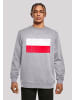 F4NT4STIC Sweatshirt Poland Polen Flagge distressed in grau meliert