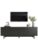 ABRIHOME TV Schrank in Schwarz mit verstellbaren Einlegeplatten 175x38x56 cm