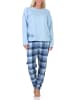 NORMANN Schlafanzug Pyjama langarm Tiermotiv - 88759 in hellblau