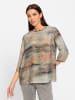 Heine Druckbluse in sand-khaki-bedruckt