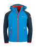 Trollkids Softshell Jacke Zip Off "Rondane" in Marineblau / Mittelblau / Rot