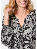 GOLDNER Tunikabluse Tunika-Druckbluse in schwarz / weiß / gemustert