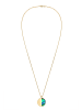 Elli Halskette 925 Sterling Silber Geo, Halbmond, Muschel in Gold