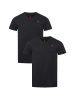 U.S. Polo Assn. U.S. POLO ASSN. Herren T-Shirt V-Neck 2er Pack P-057 in Schwarz-Rot