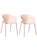 Beliani 2er-Set Esszimmerstuhl METEORA in Beige/Braun
