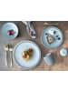 Mäser Teller Set, Steinzeug Ida in Blau