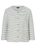 More & More Jerseyjacke in jersey with knit structure stripes olive