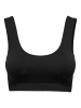 ONLY Bustier BH Soft Bra ohne Bügel Ripp Crop Top Basic ONLVICKYRIB in Schwarz