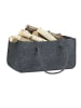 relaxdays 2x Kaminholztasche in Anthrazit - (B)25 x (H)25 x (T)50 cm