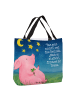Mr. & Mrs. Panda Shopper Schwein Glück Design mit Spruch in Weiß