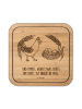 Mr. & Mrs. Panda Kunststoff-Untersetzer Huhn Stolz mit Spruch in Transparent