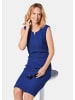 GOLDNER Kleid Strukturiertes Jerseykleid in royalblau