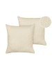 Beliani 2er-Set Dekokissen LEUZEA in Beige